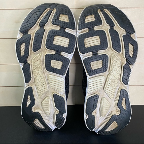 Hoka Bondi 7 Black White Men's Size 10.5 2E Running Shoes Wide 1110530 BWHT - Picture 9 of 11